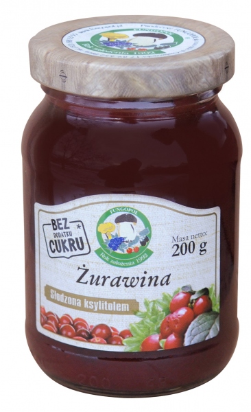 Żurawina niskosłodzona słodzona ksylitolem 200 g